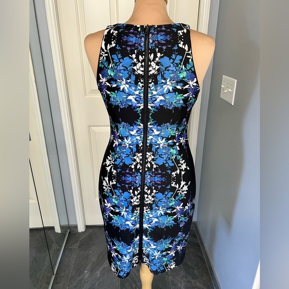 Vintage Cache Floral Bead Embellished Sheath Dress Back Zip - Picture 4 of 9